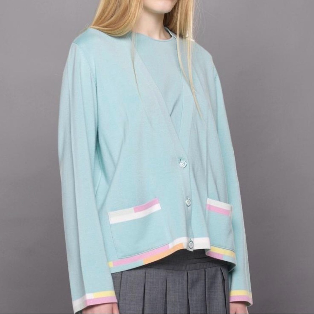 NWOT Vintage Chanel 1999 Cruise Cashmere Cardigan & Top Twin Set